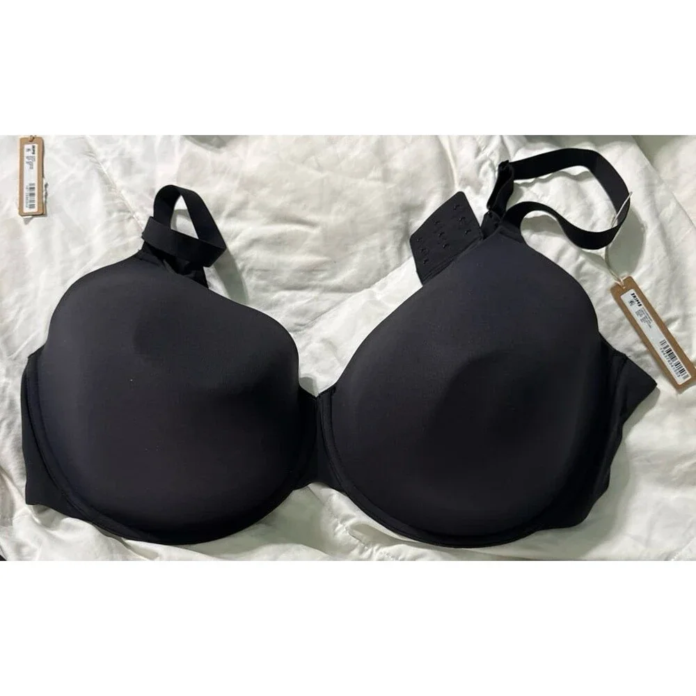 SKIMS Black Smooth Contour T-Shirt Bra - Picture 4 of 6